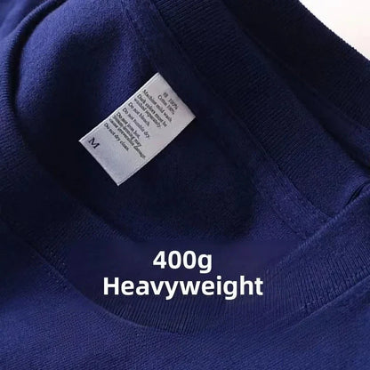 T-shirt à manches courtes en pur coton épais Tianqing couleur été coupe ample unisexe basique Sle confortable respirant décontracté...