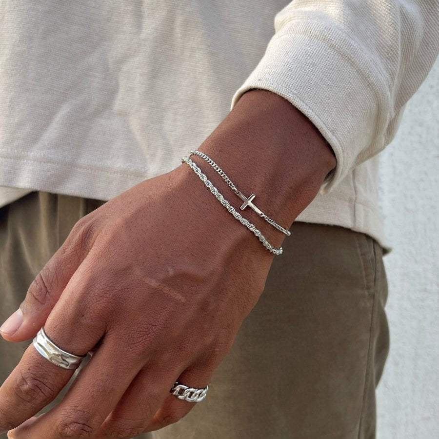 Cross Bracelet | Silver