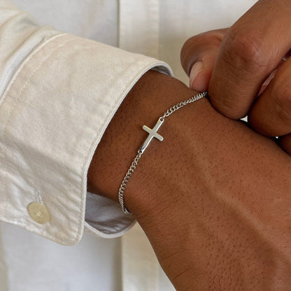 Cross Bracelet | Silver