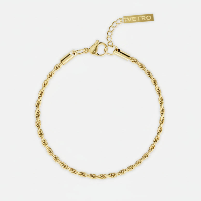 Rope Bracelet 3MM | 18K Gold
