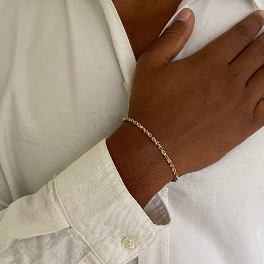 Rope Bracelet 3MM | 18K Gold