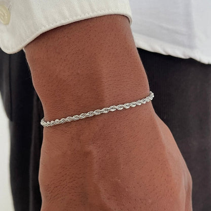Rope Bracelet 3MM | Silver